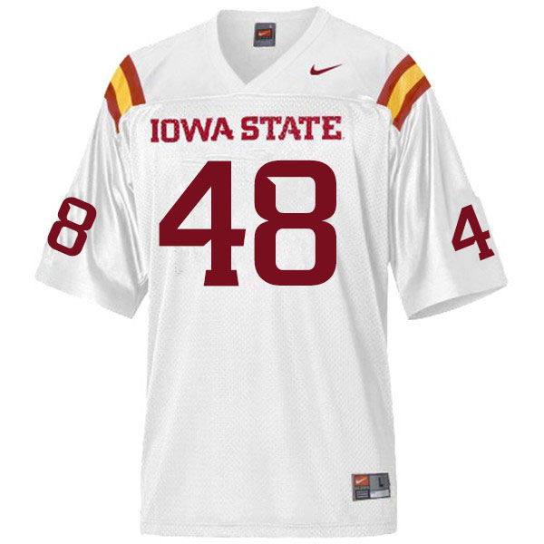 Men #48 Benjamin Dunkleberger Iowa State Cyclones College Football Jerseys Sale-White